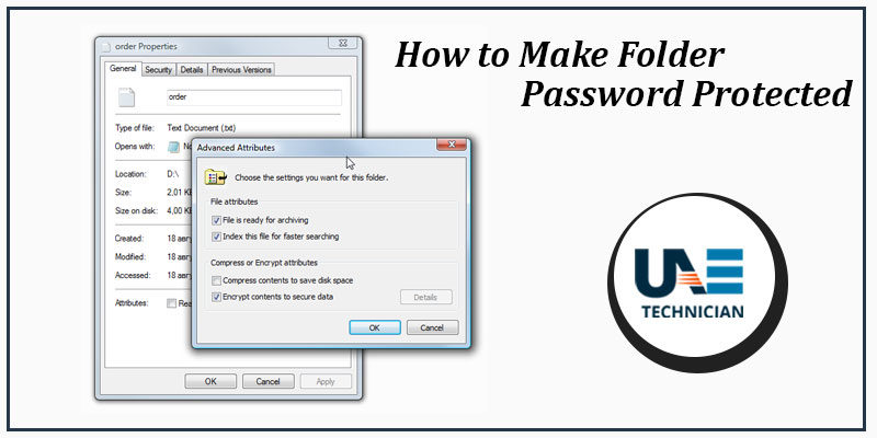 How to put the password on PC folders