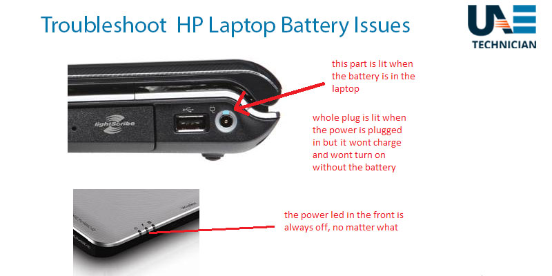 How to fix HP Laptop Battery issues? In Dubai UAE