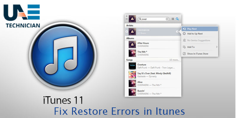 Fix Restore Errors in iTunes