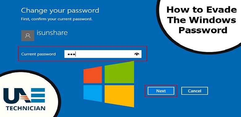 Evade windows password