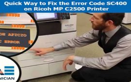 How To Fix the Error Code SC400 on Ricoh MP C2500 Printer?