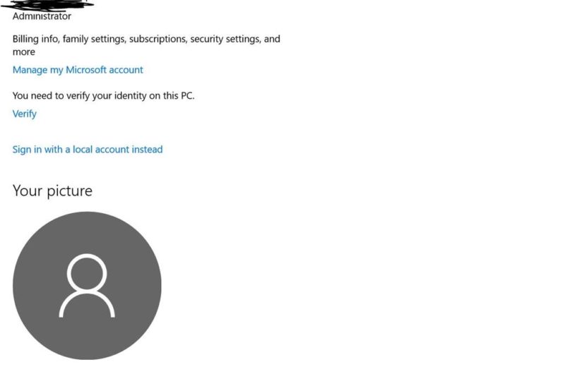 Unlink Microsoft Account on Windows 10